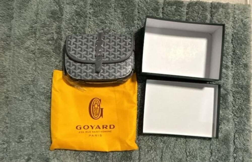 Goyard Belvedere PM Messenger Bag Grey